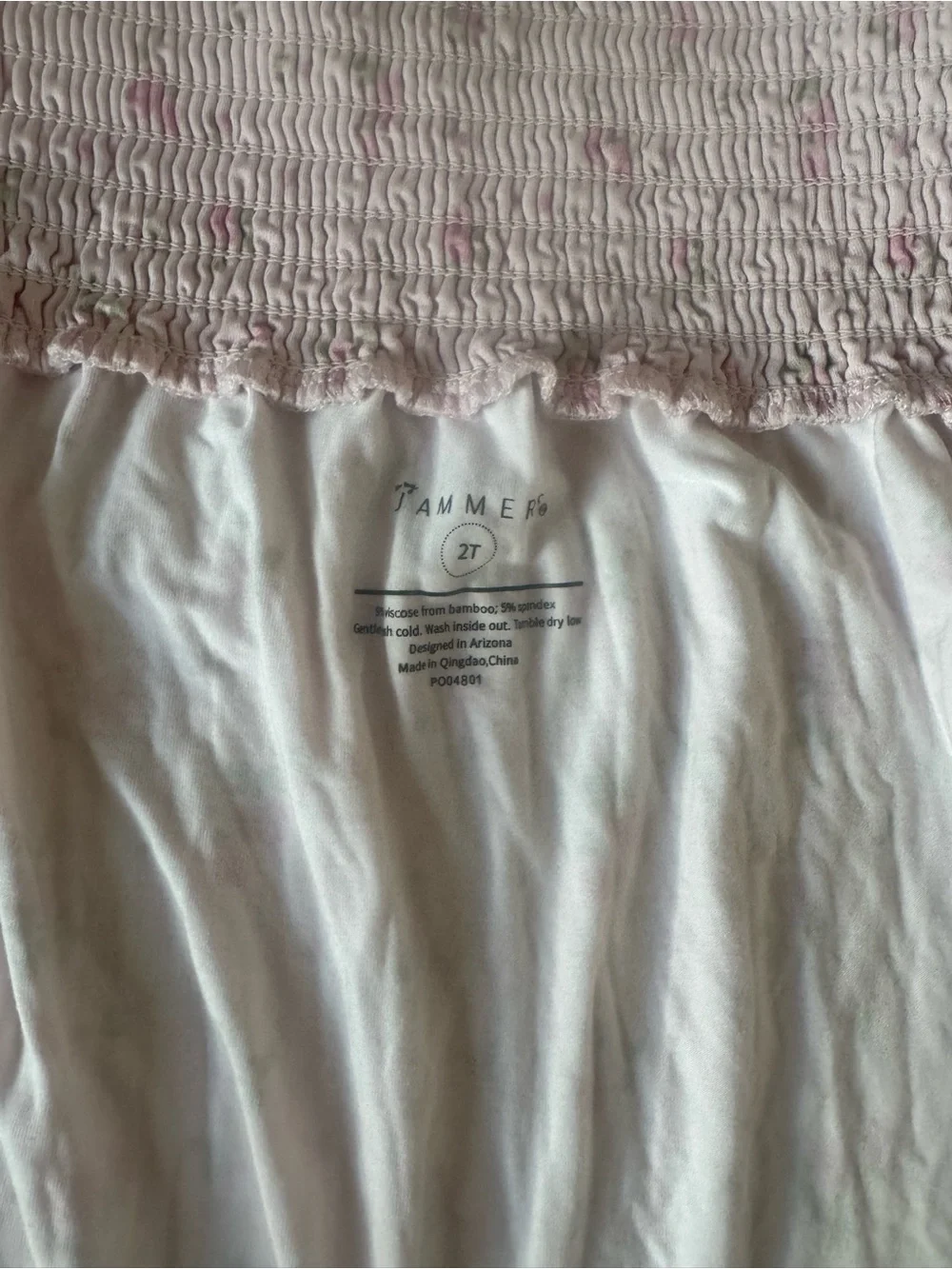 In my Jammers Pink Floral Smocked Romper - Picture 7 of 7